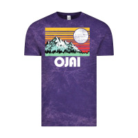 Cloud Purple ojai california mountains & sun retro 80s graphic Vintage Tee - linhVisuals