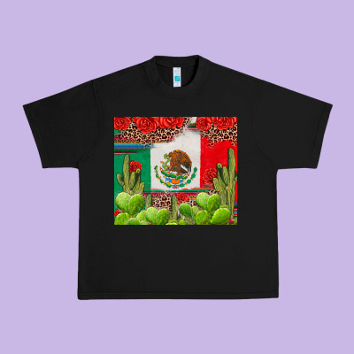 Mexican Flag Urban Heavy Tee Designed By Texasbilliewilder