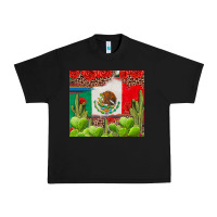 Black Mexican Flag Urban Heavy Tee - texasbilliewilder