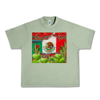 Oil Green Mexican Flag Urban Heavy Tee - texasbilliewilder