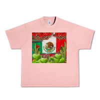 Salmon Mexican Flag Urban Heavy Tee - texasbilliewilder