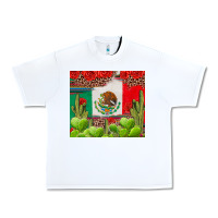 White Mexican Flag Urban Heavy Tee - texasbilliewilder