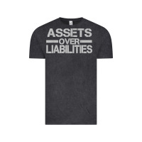 Vintage Black assets over liabilities mens t shirt Vintage Tee - linhVisuals