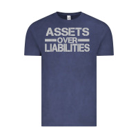 Vintage Denim assets over liabilities mens t shirt Vintage Tee - linhVisuals