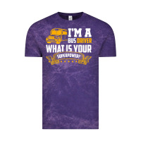 Cloud Purple i'm a bus driver what is your superpower driving school bus t shirt Vintage Tee - linhVisuals