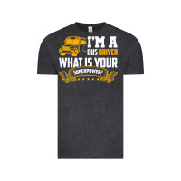 I'm A Bus Driver What Is Your Superpower Driving School Bus T Shirt Vintage Tee | Teevron