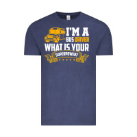 Vintage Denim i'm a bus driver what is your superpower driving school bus t shirt Vintage Tee - linhVisuals