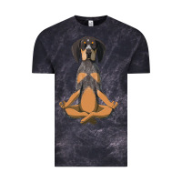 Cloud Black yoga fitness bluetick coonhound dog 363 bodybuilding Vintage Tee - linhVisuals