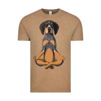 Vintage Coffee yoga fitness bluetick coonhound dog 363 bodybuilding Vintage Tee - linhVisuals