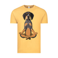 Vintage Mustard yoga fitness bluetick coonhound dog 363 bodybuilding Vintage Tee - linhVisuals