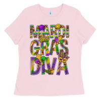 Bubblegum Pink Mardi Gras diva Ladies Tee - BundleAndBundleShop
