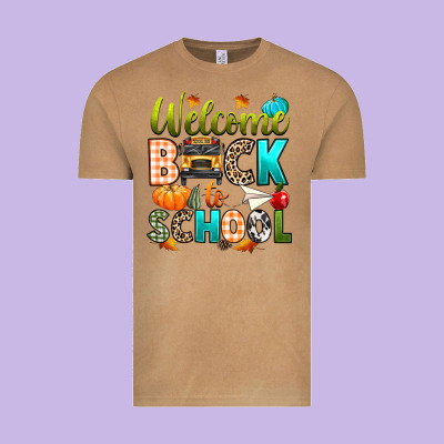 Welcome Back To School Fall Vintage Tee Designed By Texasbilliewilder