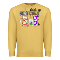 Antique Gold Drink Up Witches Premium Sweatshirt - CowhideDigitalArt