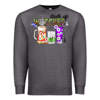 Charcoal Heather Drink Up Witches Premium Sweatshirt - CowhideDigitalArt