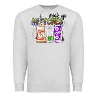Dove Grey Drink Up Witches Premium Sweatshirt - CowhideDigitalArt