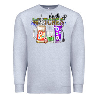 Heather Grey Drink Up Witches Premium Sweatshirt - CowhideDigitalArt