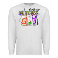 Oatmeal Heather Drink Up Witches Premium Sweatshirt - CowhideDigitalArt