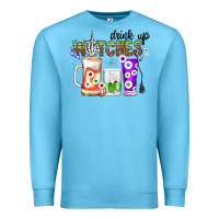 Ocean Blue Drink Up Witches Premium Sweatshirt - CowhideDigitalArt