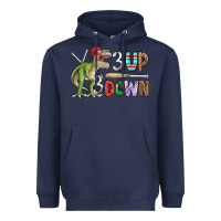 Navy 3 up 3 down rex Heavyweight Hoodie - CowhideDigitalArt