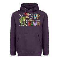Plum 3 up 3 down rex Heavyweight Hoodie - CowhideDigitalArt