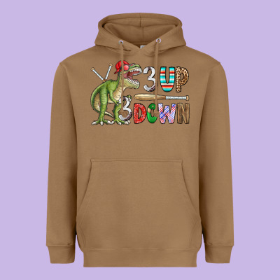 3 Up 3 Down Rex Heavyweight Hoodie Designed By Cowhidedigitalart