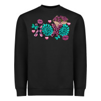 Black Xoxo Valentine's Day turquoise gemstone Heavyweight Sweatshirt - FaDigitalArtStudio