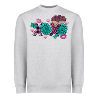 Heather Grey Xoxo Valentine's Day turquoise gemstone Heavyweight Sweatshirt - FaDigitalArtStudio