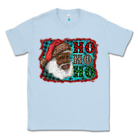 Dusty Blue african american santa ho ho ho Classic Tee - RanaPortraitStore