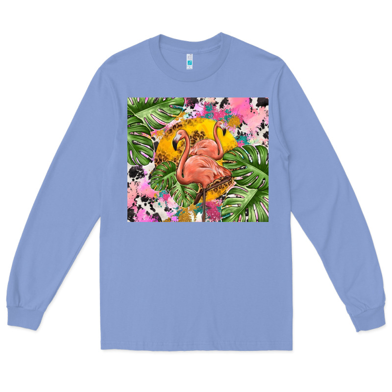 Flamingo With Leopard Long Sleeve Tee by TumblerDesignByShophia | Teevron