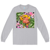 Moon Dust flamingo with leopard Long Sleeve Tee - TumblerDesignByShophia