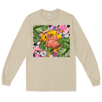 Mushroom flamingo with leopard Long Sleeve Tee - TumblerDesignByShophia