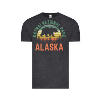 Vintage Black katmai national park alaska bear hiking travel nature retro pullover h Vintage Tee - linhVisuals