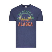 Vintage Denim katmai national park alaska bear hiking travel nature retro pullover h Vintage Tee - linhVisuals