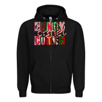 Black Candy Cane Cutie Zipper Hoodie - FaDigitalArtStudio