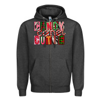 Charcoal Heather Candy Cane Cutie Zipper Hoodie - FaDigitalArtStudio