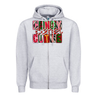 Heather Grey Candy Cane Cutie Zipper Hoodie - FaDigitalArtStudio