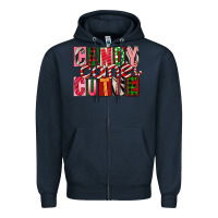 Navy Candy Cane Cutie Zipper Hoodie - FaDigitalArtStudio