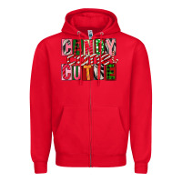 Red Candy Cane Cutie Zipper Hoodie - FaDigitalArtStudio