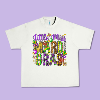 Little Miss Mardi Gras Urban Heavy Tee Designed By Nancycooperartshop