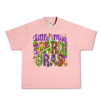 Salmon Little miss Mardi Gras Urban Heavy Tee - NancyCooperArtShop