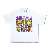 White Little miss Mardi Gras Urban Heavy Tee - NancyCooperArtShop
