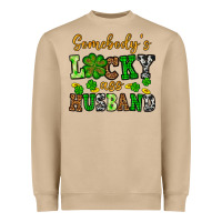 Mushroom St. Patrick's Somebody's lucky as husband Heavyweight Sweatshirt - OliviaCreatesArt