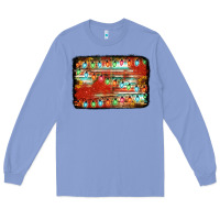 Colony Blue christmas serape sunflower background Long Sleeve Tee - Jasminsmagicworld