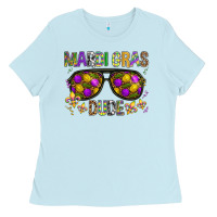 Baby Blue Mardi gras dude Ladies Tee - BundleAndBundleShop