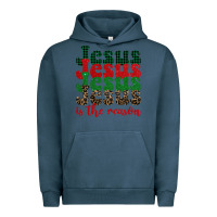 Pigment Midnight Navy jesus is the reason Urban Hoodie - BarkalooDesign