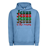 Pigment Pebble Blue jesus is the reason Urban Hoodie - BarkalooDesign