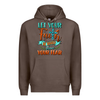 Coffee Let Your Faith Be Bigger Than Your Fear Premium Hoodie - BundleAndBundleShop