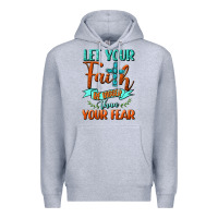 Heather Grey Let Your Faith Be Bigger Than Your Fear Premium Hoodie - BundleAndBundleShop