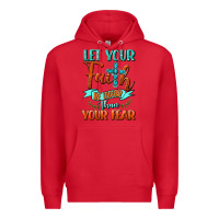 Red Let Your Faith Be Bigger Than Your Fear Premium Hoodie - BundleAndBundleShop