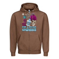 Chestnut tis the season winter skull Zipper Hoodie - FaDigitalArtStudio